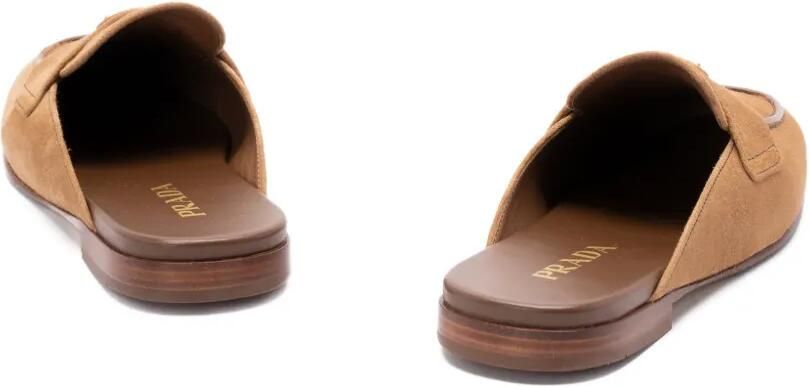 Prada Muiltjes met logodetail Beige - Foto 4