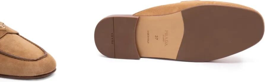 Prada Muiltjes met logodetail Beige - Foto 5