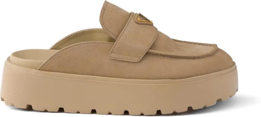 Prada Nubuck muiltjes Beige