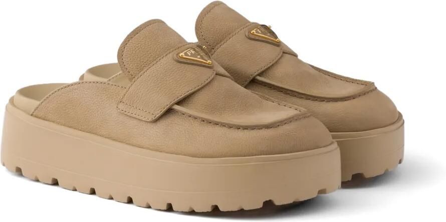 Prada Nubuck muiltjes Beige - Foto 5