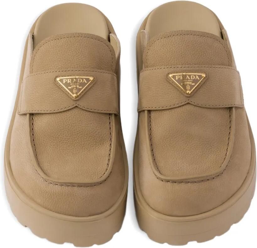Prada Nubuck muiltjes Beige - Foto 2