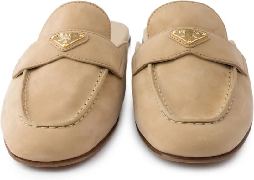 Prada Nubuck muiltjes Beige - Foto 3