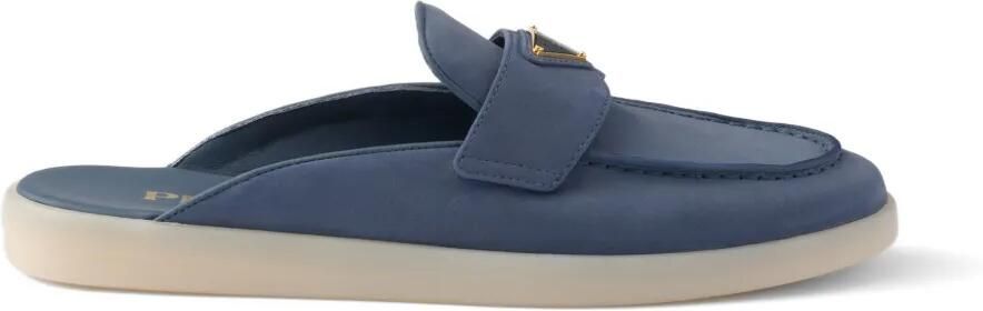 Prada Nubuck muiltjes Blauw