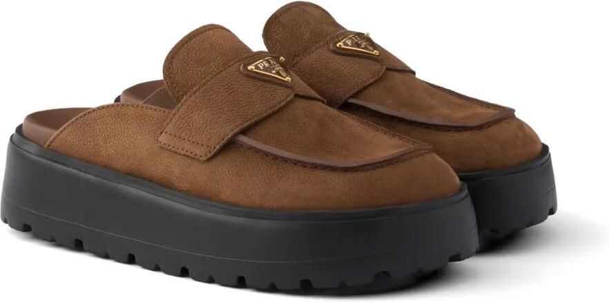 Prada Nubuck muiltjes Bruin - Foto 5