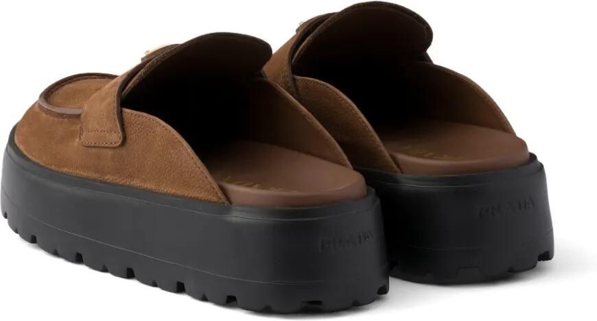 Prada Nubuck muiltjes Bruin - Foto 4