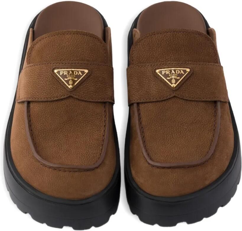 Prada Nubuck muiltjes Bruin - Foto 2
