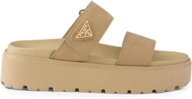 Prada Nubuck slippers Beige