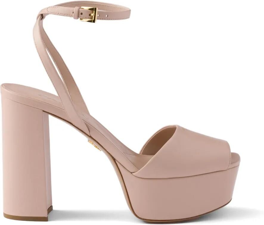 Prada Plateausandalen van nappa leer Roze