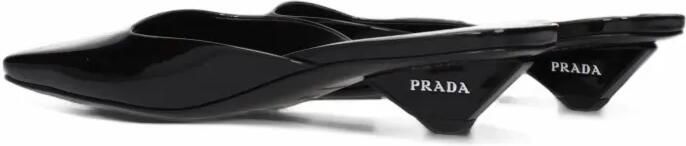 Prada pointed-toe patent-leather pumps Zwart - Foto 3