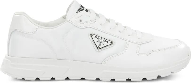 Prada Prax 01 Re-Nylon and brushed leather sneakers Wit