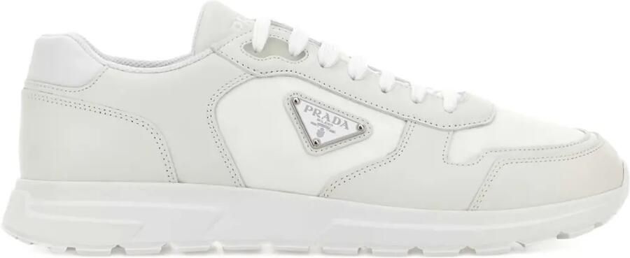 Prada Prax 2.0 Re-Nylon en leren sneakers Wit