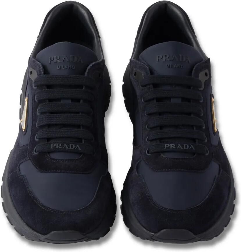 Prada Prax 2.0 Re-Nylon sneakers met suède vlakken Blauw - Foto 2