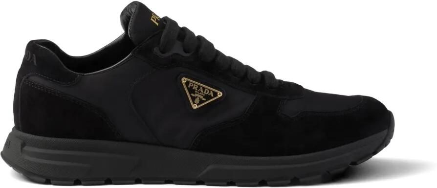 Prada Prax 2.0 Re-Nylon suède sneakers Zwart