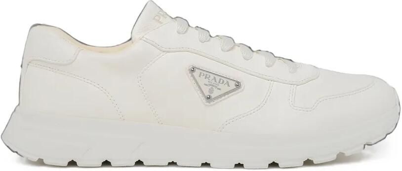 Prada Prax 2.0 sneakers met logoplakkaat Beige