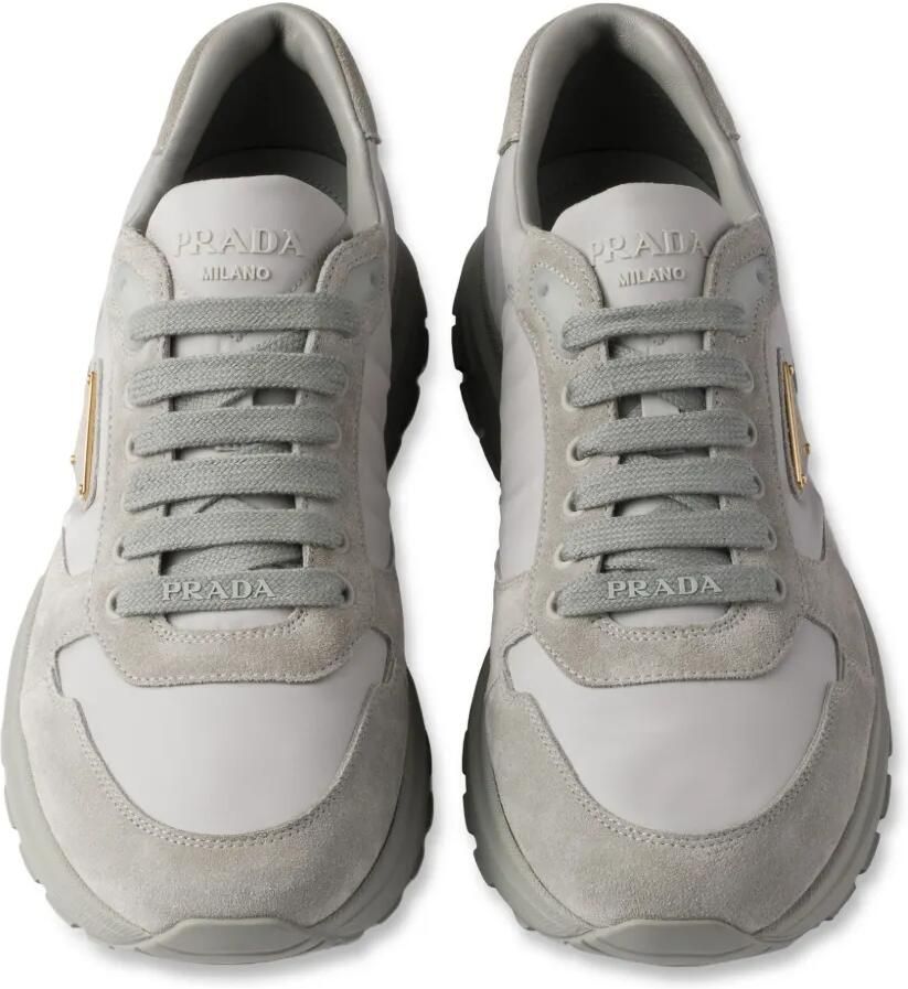 Prada Prax 2.0 sneakers met suède detail Grijs - Foto 2