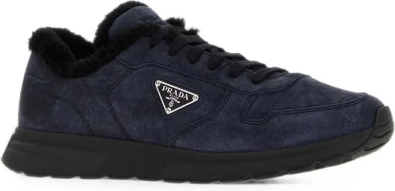 Prada Prax 2.0 suede sneakers Blauw