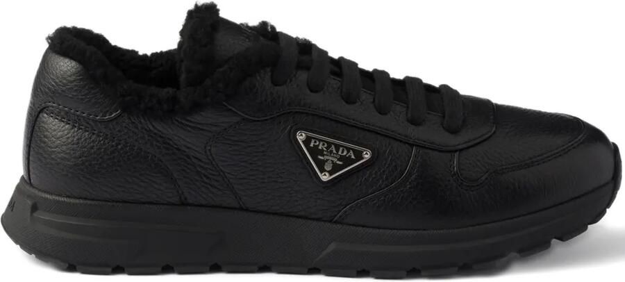 Prada Prax leren sneakers Zwart