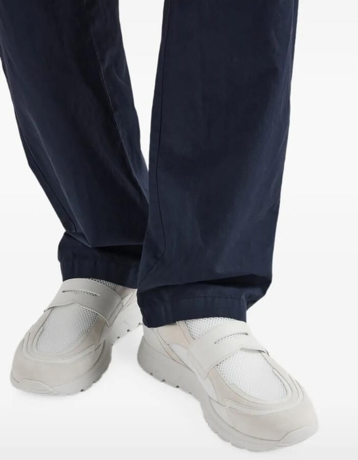 Prada Prax mesh canvas en leren loafers Wit - Foto 3