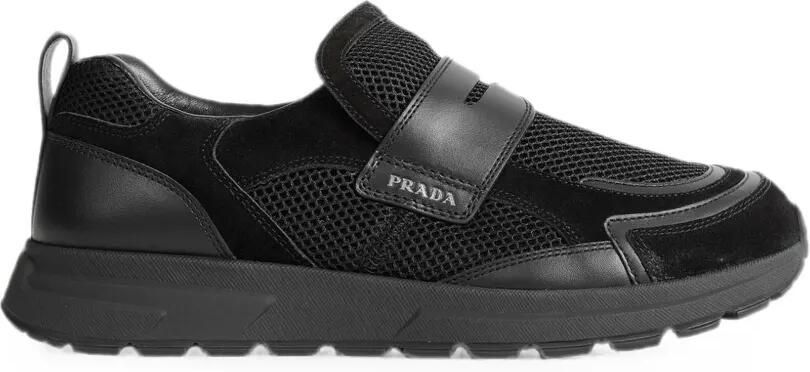 Prada Prax mesh sneakers Zwart