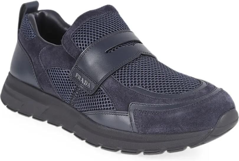 Prada Prax slip-on sneakers met mesh vlak Blauw - Foto 2