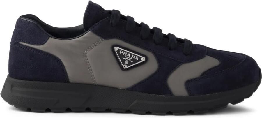 Prada Prax sneakers met triangel-logo Blauw