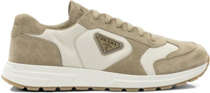 Prada Prax suède en Re-Nylon sneakers Beige