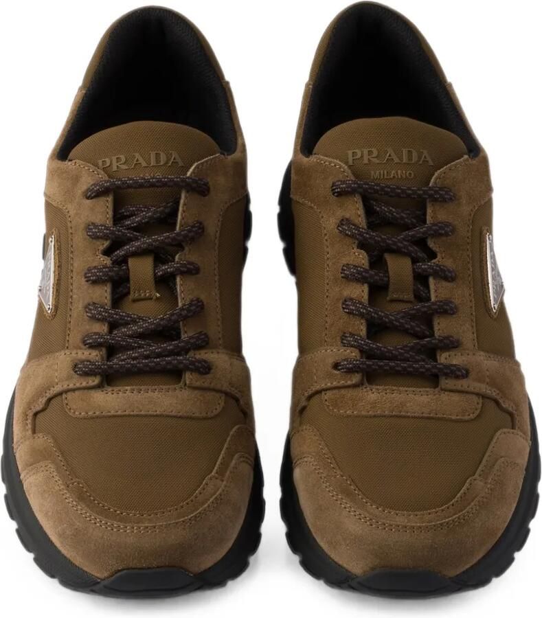 Prada Prax suède en Re-Nylon sneakers Bruin - Foto 2