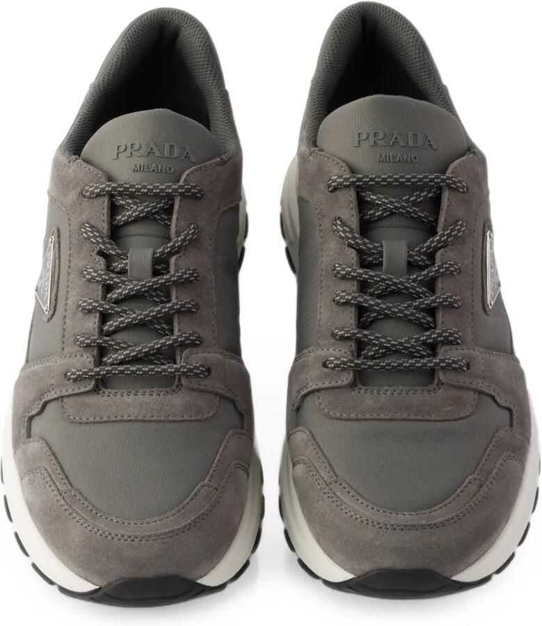 Prada Prax suède en Re-Nylon sneakers Grijs - Foto 2
