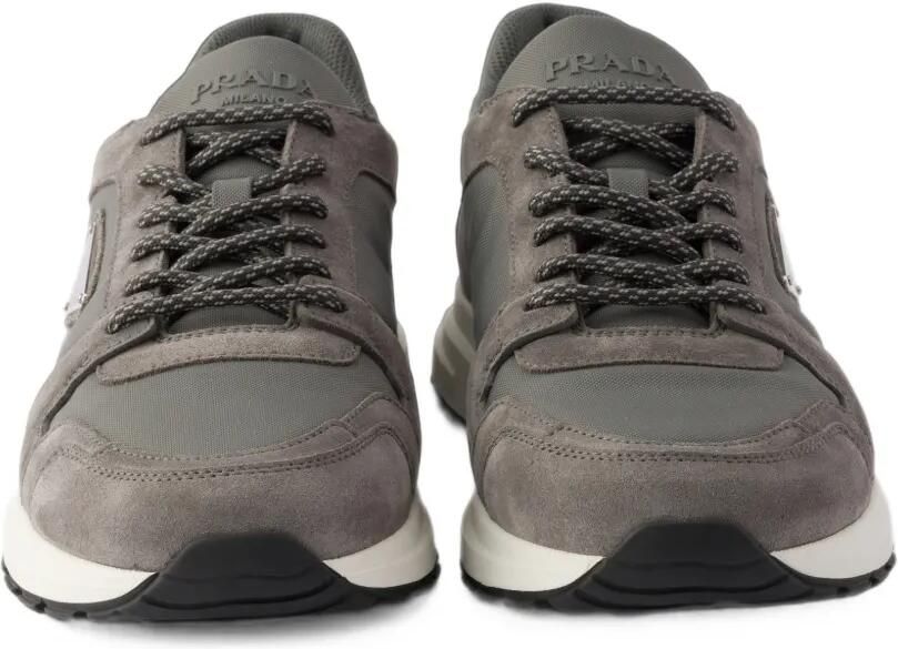 Prada Prax suède en Re-Nylon sneakers Grijs - Foto 3