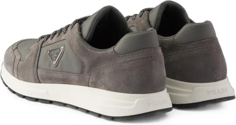 Prada Prax suède en Re-Nylon sneakers Grijs - Foto 5