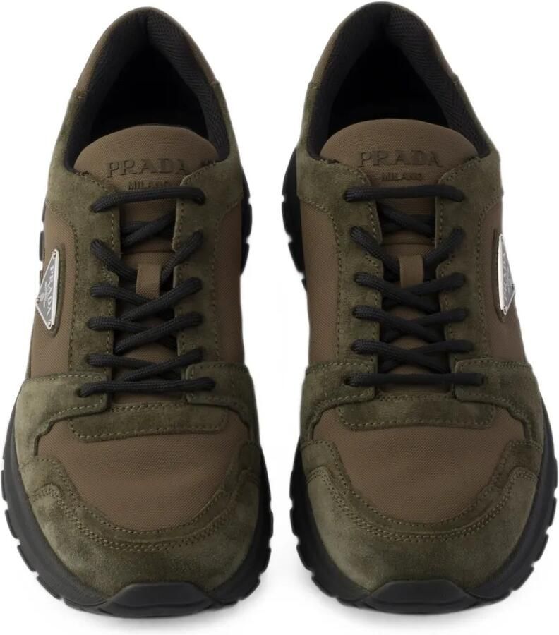 Prada Prax suède en Re-Nylon sneakers Groen - Foto 2
