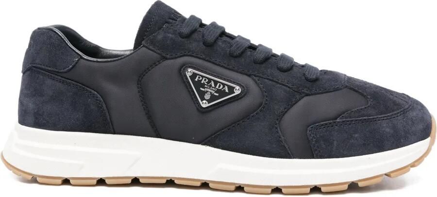 Prada Prax suède Re-Nylon sneakers Blauw