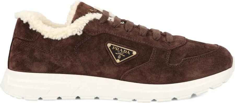 Prada Prax suède sneakers Bruin