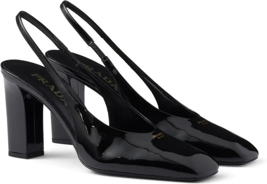 Prada Pumps met leren hak Zwart - Foto 5