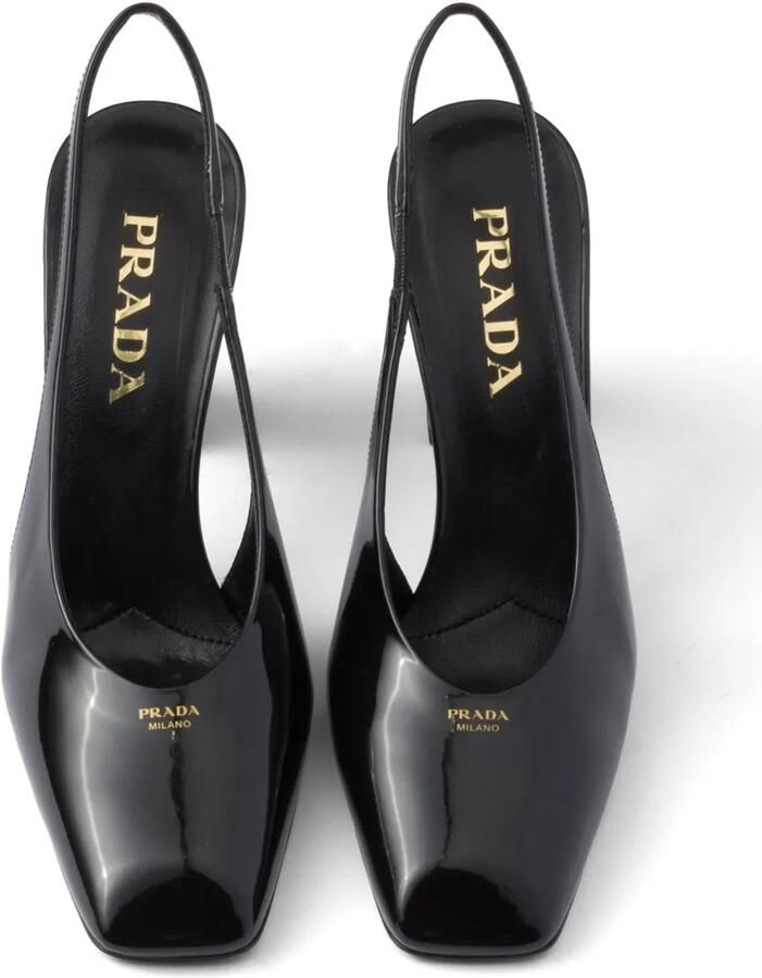 Prada Pumps met leren hak Zwart - Foto 3