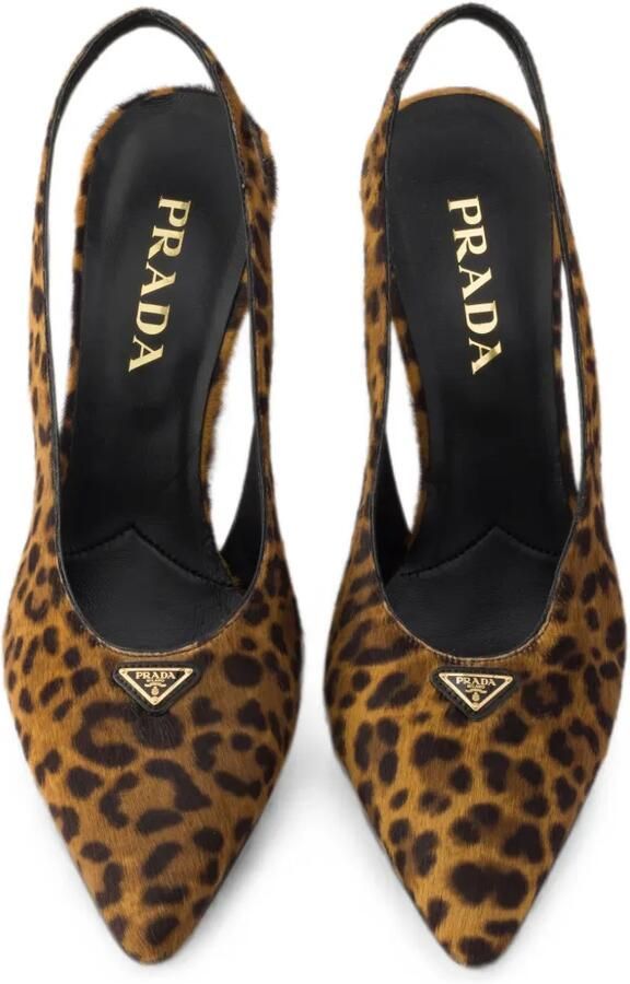 Prada Pumps met luipaardprint Bruin