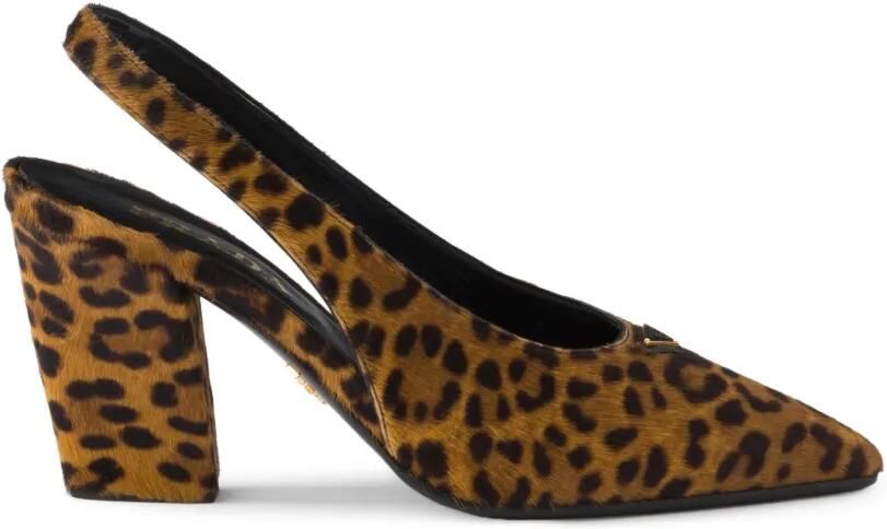 Prada Pumps met luipaardprint Bruin - Foto 5