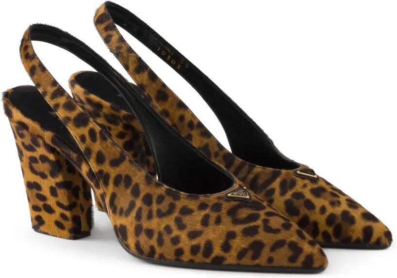Prada Pumps met luipaardprint Bruin - Foto 3