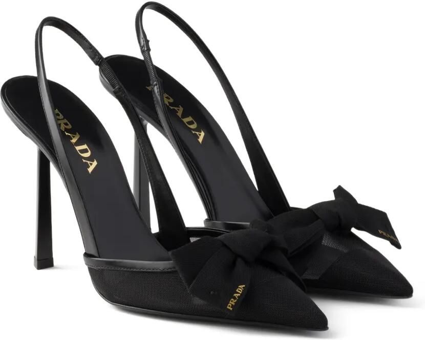 Prada Pumps met mesh hak Zwart - Foto 4