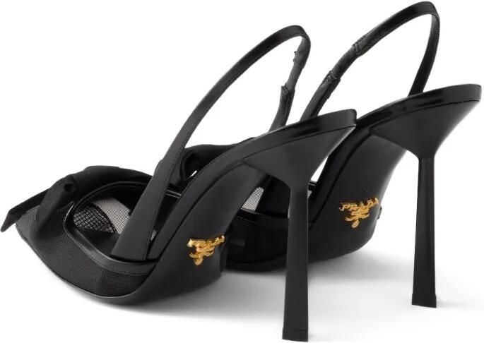 Prada Pumps met mesh hak Zwart - Foto 5
