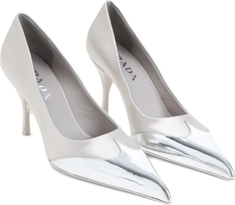 Prada Pumps met metallic neus Zilver - Foto 3
