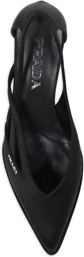 Prada Pumps met puntige neus en gekruiste bandjes Zwart - Foto 3