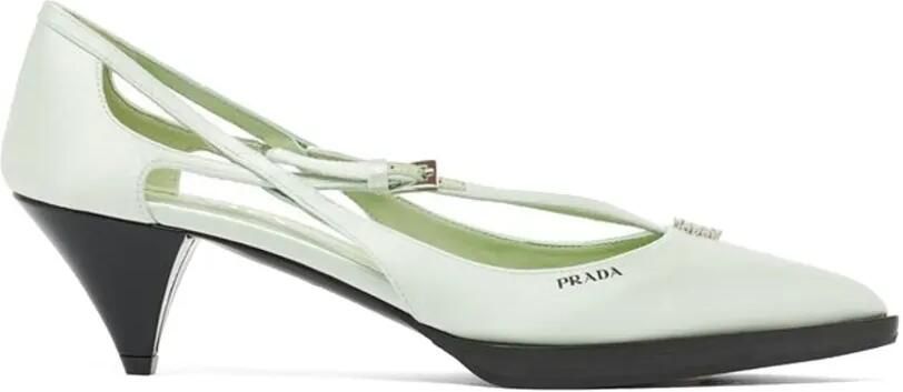 Prada Pumps met uitgesneden details Groen