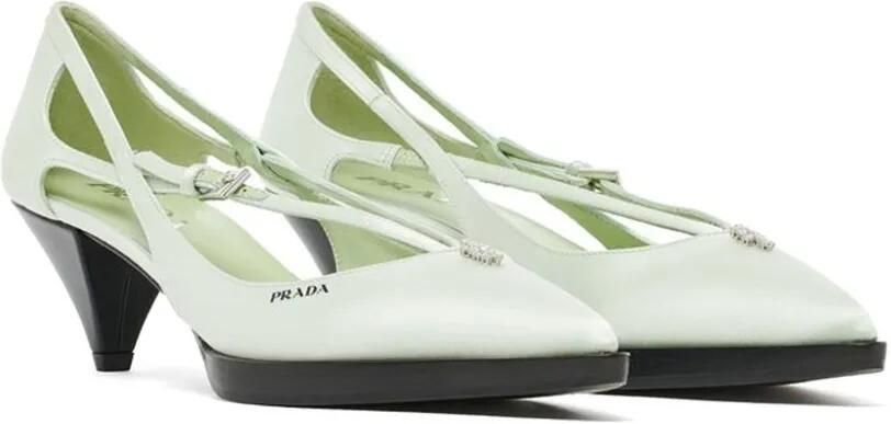 Prada Pumps met uitgesneden details Groen - Foto 4