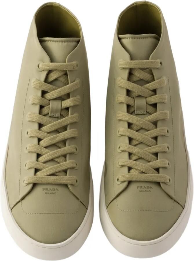 Prada Re-Nylon high-top sneakers Groen