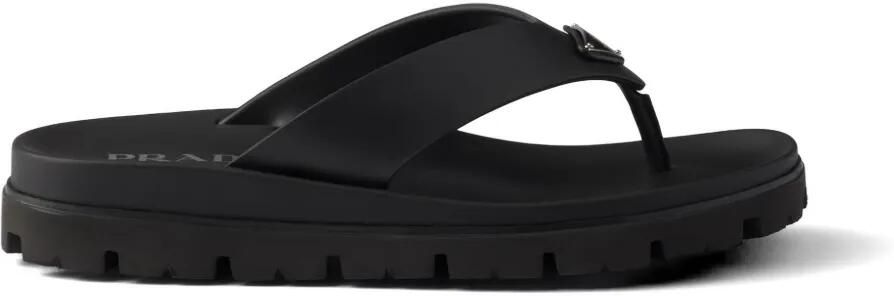 Prada Rubberen sandalen Zwart