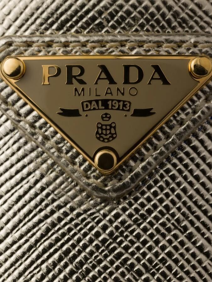 Prada Saffiano lakleren sandalen Goud - Foto 3
