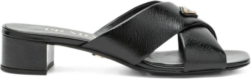 Prada sandalen van Saffianoleer Zwart