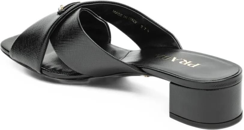 Prada sandalen van Saffianoleer Zwart - Foto 2