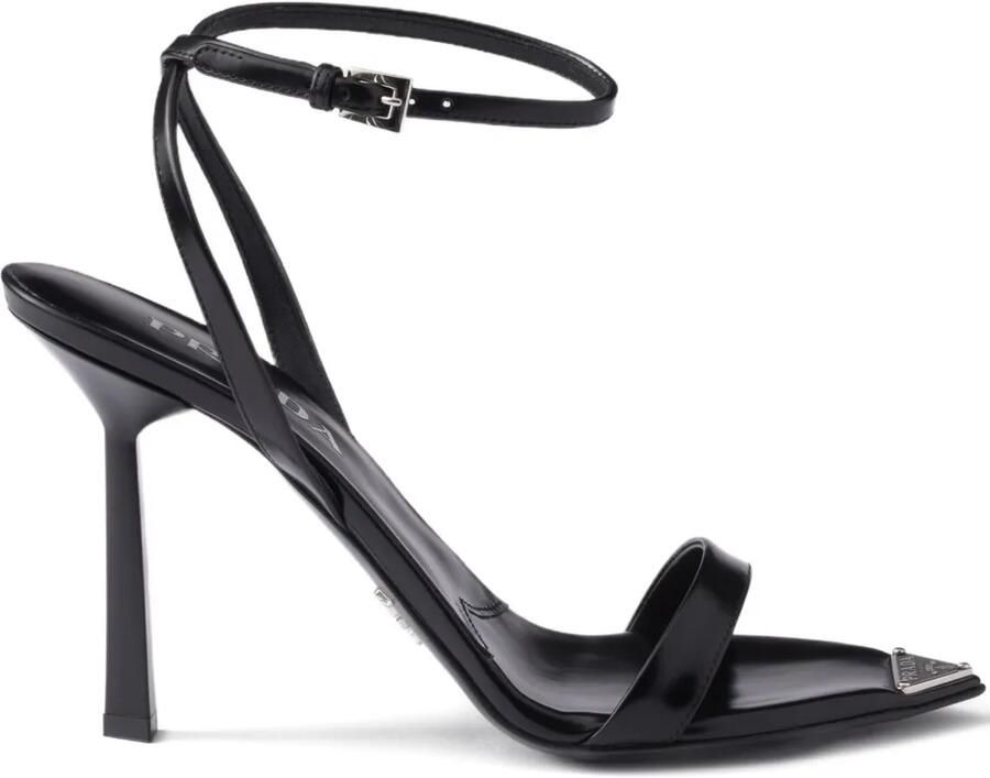 Prada Sandalen met enkelbandje Zwart